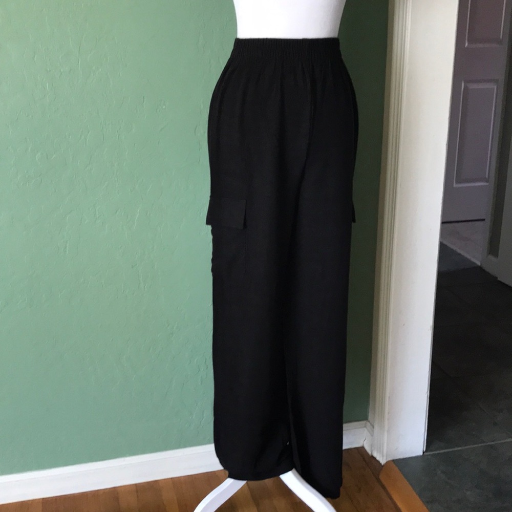 Drew black cargo tight pants